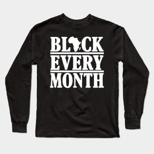 African, Black Every Month, Black Pride, Africa Map Long Sleeve T-Shirt